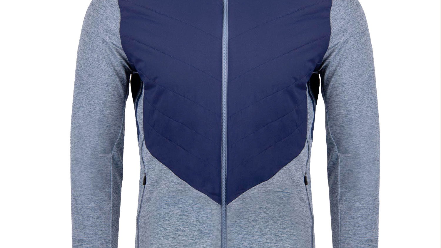 KJUS RELEASE HALF ZIP WINDPROOF GOLF JACKET - STEEL BLUE/ATLANTA BLUE