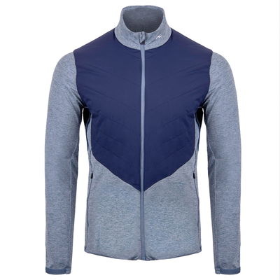 KJUS RELEASE HALF ZIP WINDPROOF GOLF JACKET - STEEL BLUE/ATLANTA BLUE