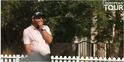 European Tour pro looks PERPLEXED they've missed a putt...on the practice green