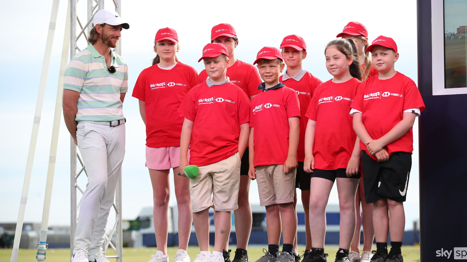 The Open: Tommy Fleetwood meets youngsters as part of HSBC Golf Roots initiative