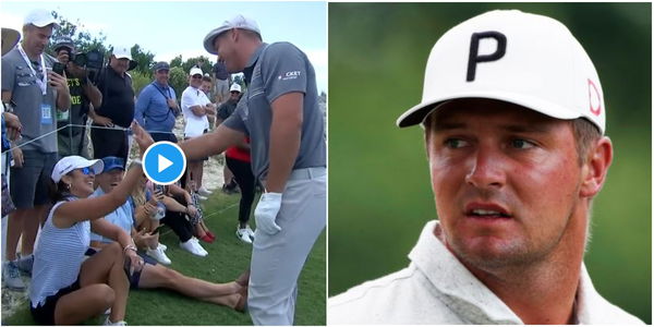 Bryson DeChambeau's WILD first hole in Bahamas saw him high-fiving a spectator