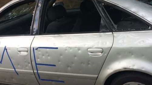 audi pelted by golf balls to raise money for charity