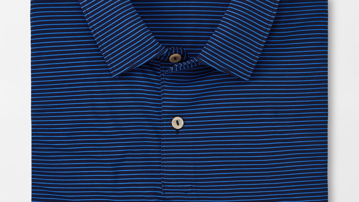 FEATHERWEIGHT MELANGE STRIPE POLO