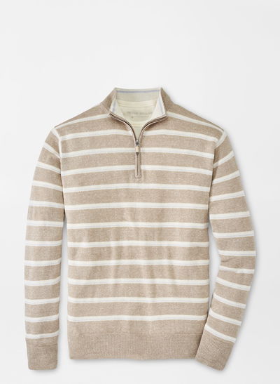 LONG BAY MULTI STRIPE QUARTER-ZIP