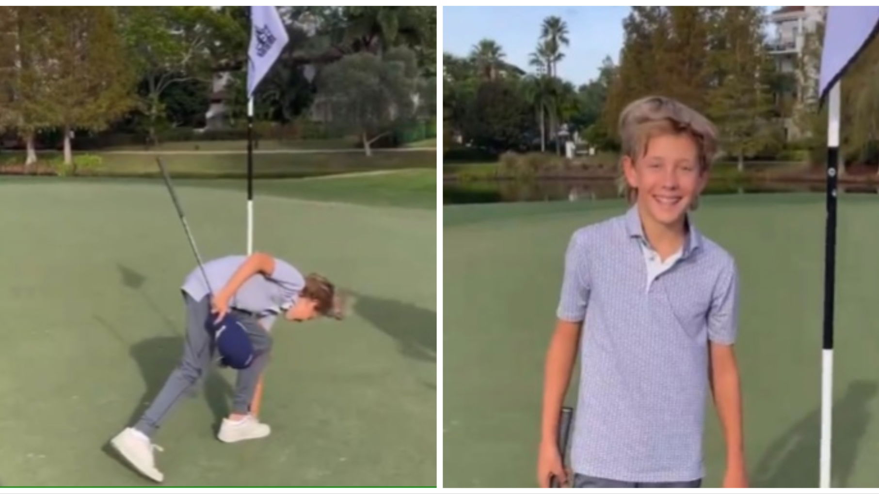 WATCH: Annika Sorenstam's 12-year-old son makes hole-in-one