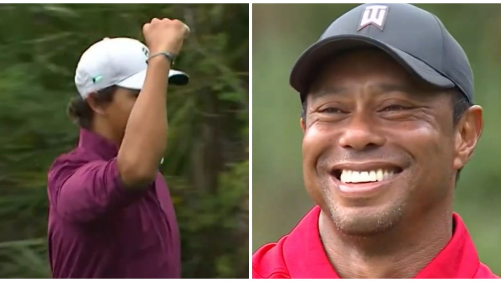 Charlie Woods delivers epic celebration in front of dad Tiger