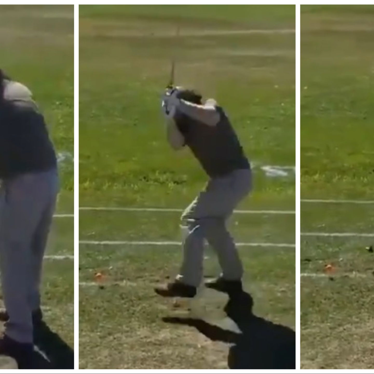 "More impressive than Happy Gilmore"; craziest golf swing of all time goes viral
