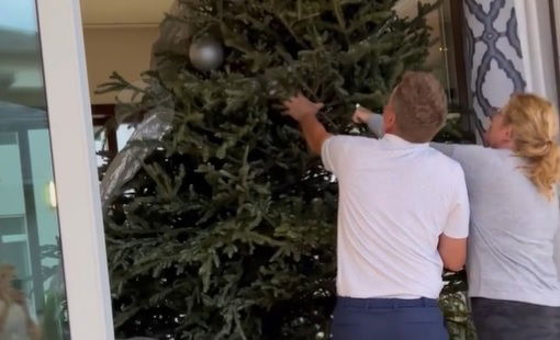 Ian Poulter posts HILARIOUS video of his giant Christmas tree struggle