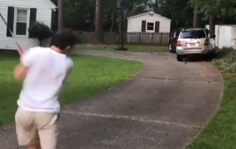 Golfer attempts Happy Gilmore shot, ends up smashing car window