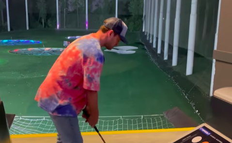 'It looks in sync': Golf fans react as pop star JUSTIN TIMBERLAKE hits the range