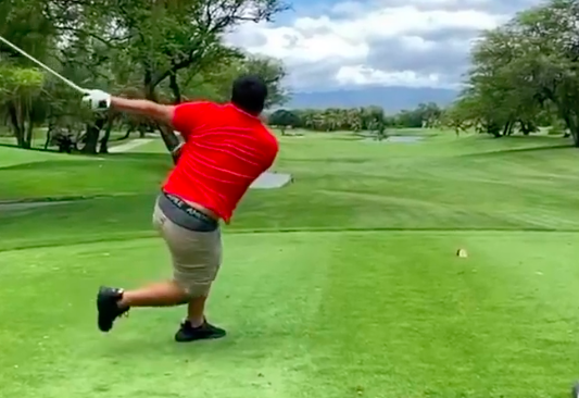 WATCH: Did this golfer mean to pull off AMAZING TRICK SHOT?