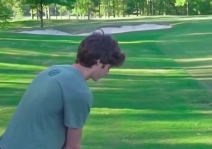 Young golfer hits INCREDIBLE 1-iron shot to short par-3 green!