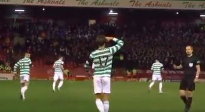 Celtic forward Jota and keeper Joe Hart do hilarious golf swing celebration