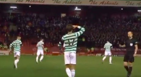 Celtic forward Jota and keeper Joe Hart do hilarious golf swing celebration