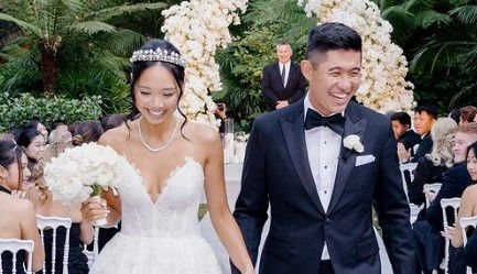 PGA Tour star Collin Morikawa marries girlfriend Katherine Zhu