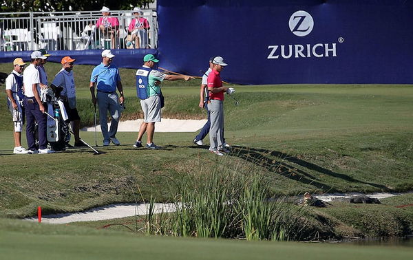 PGA Tour pro chooses "life over a good lie" with gators nearby