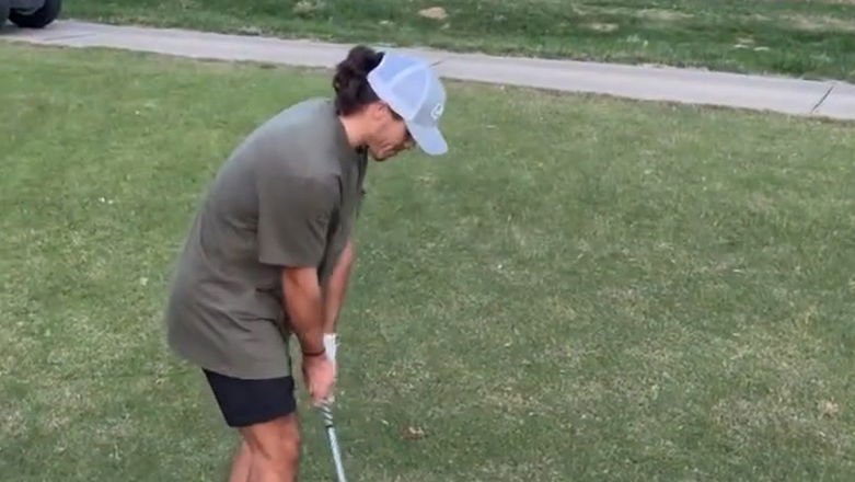 Golfer hits insane shot OFF THE WALL and into the cup!