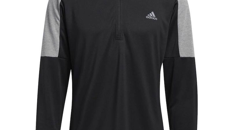 ADIDAS 1/4 ZIP LIGHTWEIGHT UPF GOLF SWEATER - BLACK