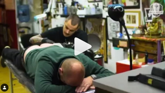 WATCH: Thomas Bjorn gets Ryder Cup tattoo on his bum cheek! 