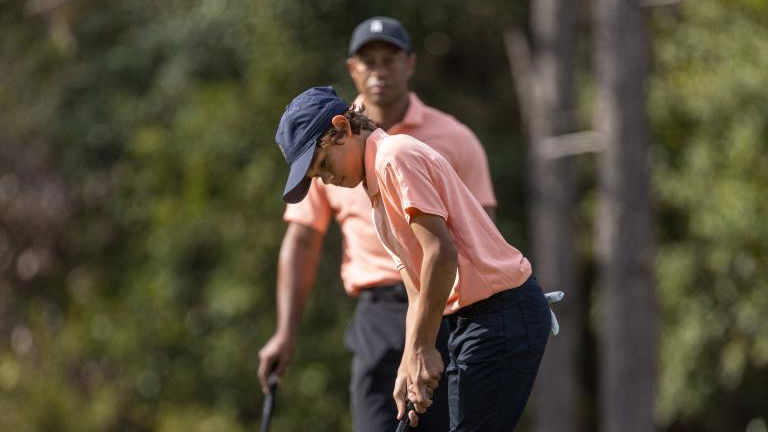 Tiger Woods tells Charlie Woods life message: "You will never be my friend"