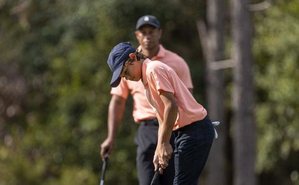 Tiger Woods tells Charlie Woods life message: "You will never be my friend"