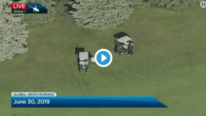 Golf cheat caught on live news