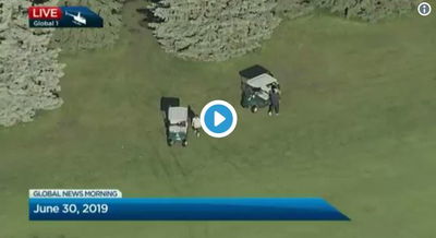 Golf cheat caught on live news