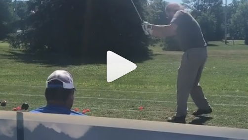 WATCH: The craziest golf swing you'll see this year!