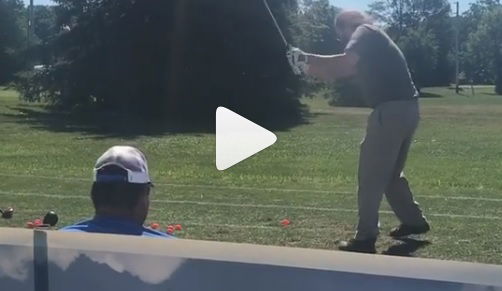 WATCH: The craziest golf swing you'll see this year! 