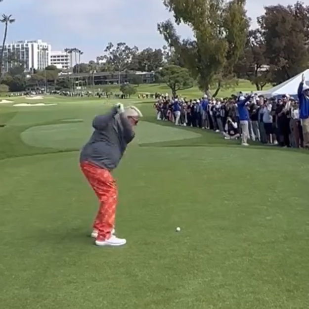 John Daly tops his opening tee shot in epic fail at PGA Tour Champions event