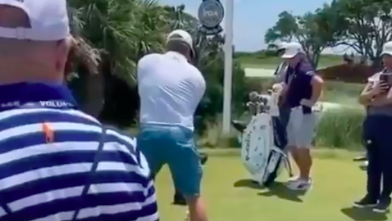 Bryson DeChambeau CONFRONTS golf fan after being called 'Brooksy' 