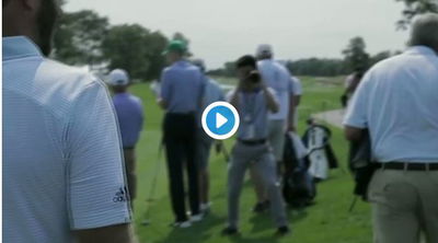 WATCH: Dustin Johnson invites young girl with leukemia to walk a hole