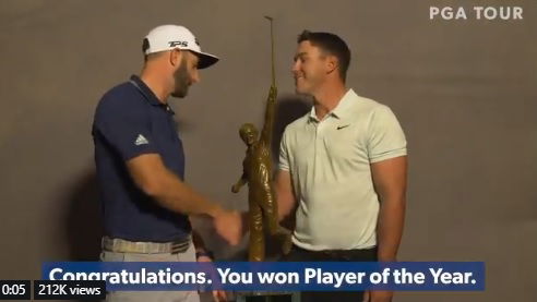 WATCH: Dustin Johnson and Brooks Koepka shake hands and make up