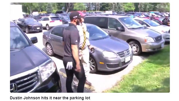 dustin johnson finds car park at canadian open
