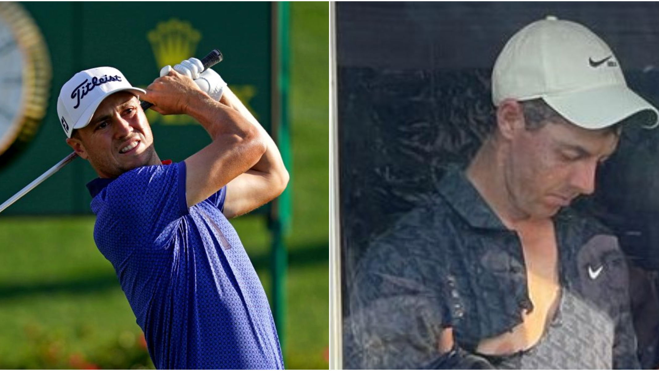 Justin Thomas reacts to Rory McIlroy's shirt rip: "He just plays with FIRE"