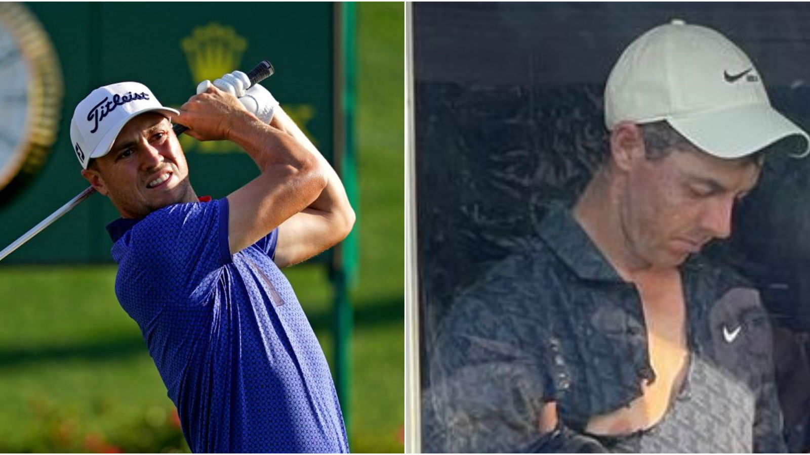 Justin Thomas reacts to Rory McIlroy's shirt rip: "He just plays with FIRE"