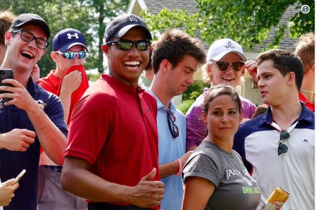 FAKE Tiger Woods upstages REAL Tiger Woods at Dell Tech!