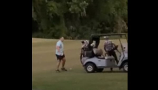 SHOCKING FIGHT breaks out on the golf course over the weekend