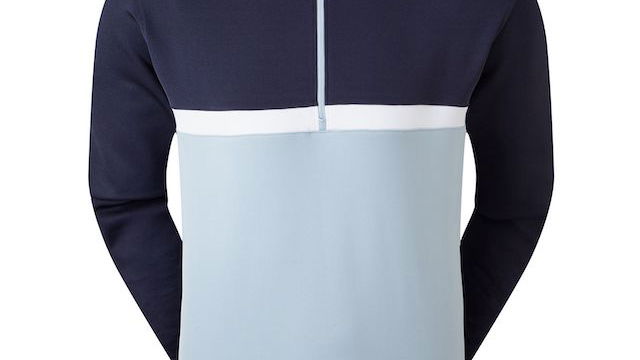 FOOTJOY COLOUR BLOCKED CHILL OUT ZIP NECK GOLF SWEATER