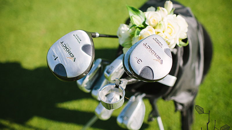 man takes golf shot at wedding, nearly wipes out the in-laws!