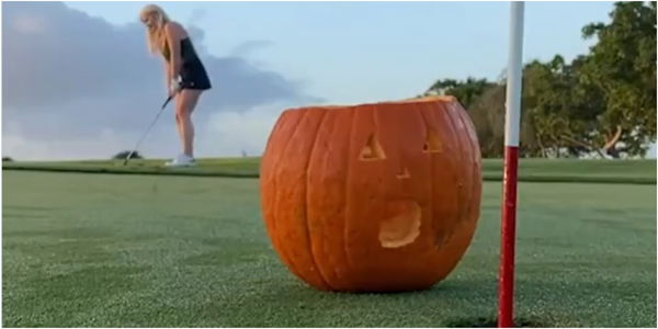 WATCH: TikTok, Instagram and Twitter influencer and model CHIPS IN via a pumpkin