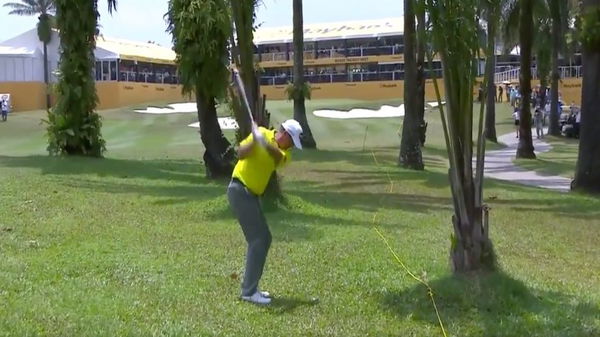 WATCH: Scott Hend PURPOSELY hits into grandstand en route to win...