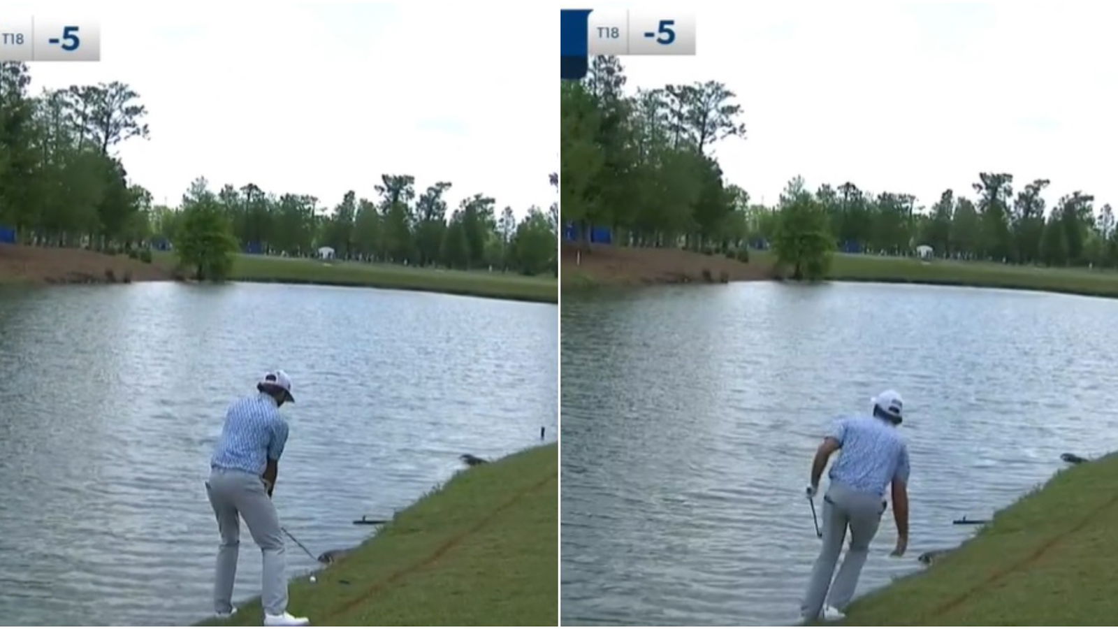PGA Tour pro explains what he was trying to do with this lake shot
