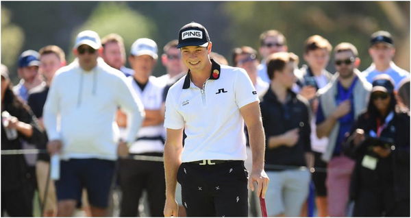 Viktor Hovland SLAM-DUNKS EAGLE at Hero World Challenge to lead after 36 holes