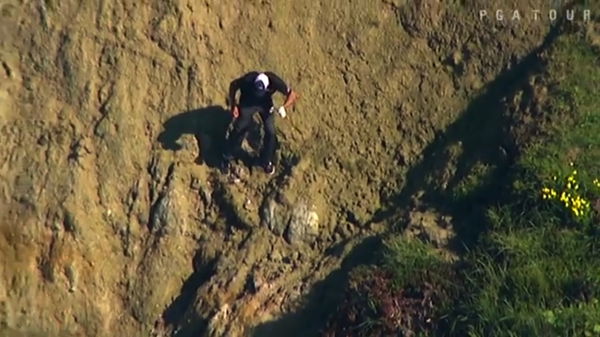 WATCH: When Jim Furyk risked his life to play a shot at Pebble Beach