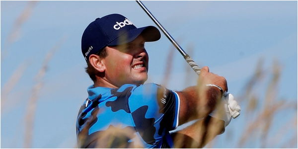 Watch Patrick Reed hits a massive driver with a helicopter finish