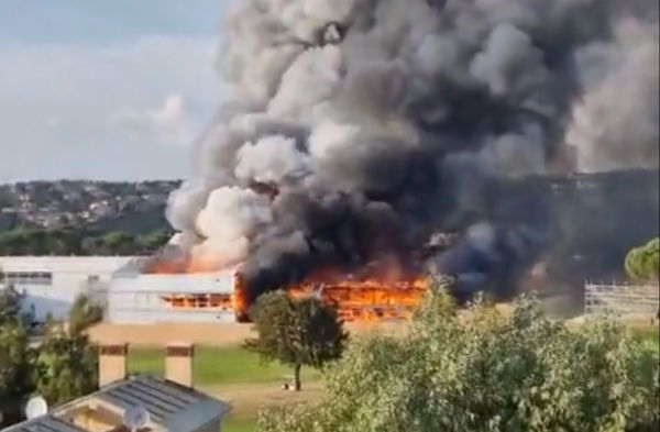 Hospitality stand up in flames at Ryder Cup course Marco Simone