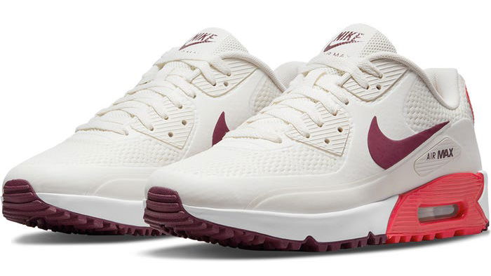 AIR MAX 90 G - SAIL - FUSION RED GOLF SHOES