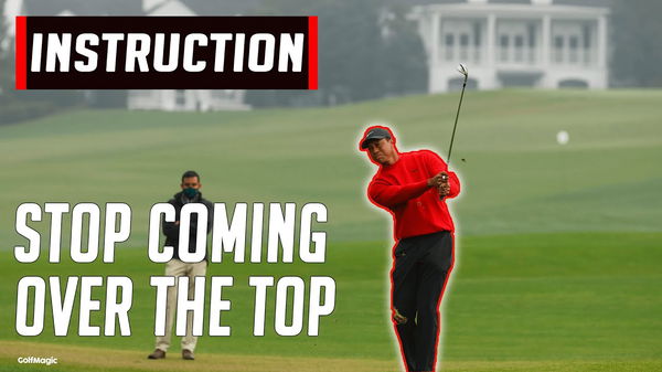 Stop coming over the top in your golf swing INSTANTLY with this practice drill