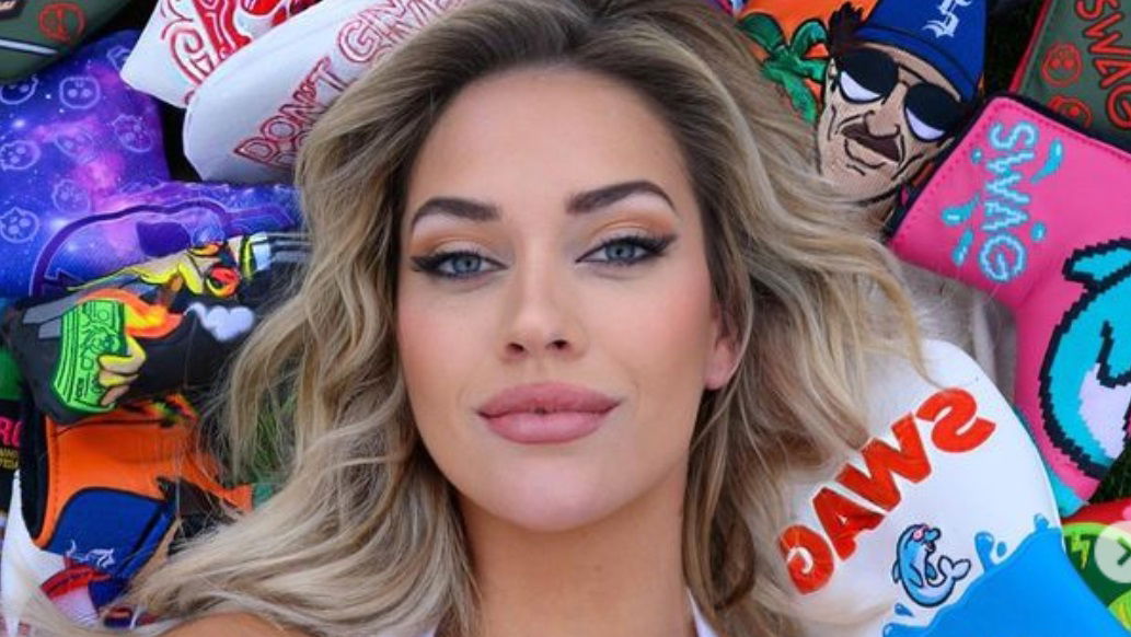 Paige Spiranac's floral dress clings on for dear life as she slams golf cheats!